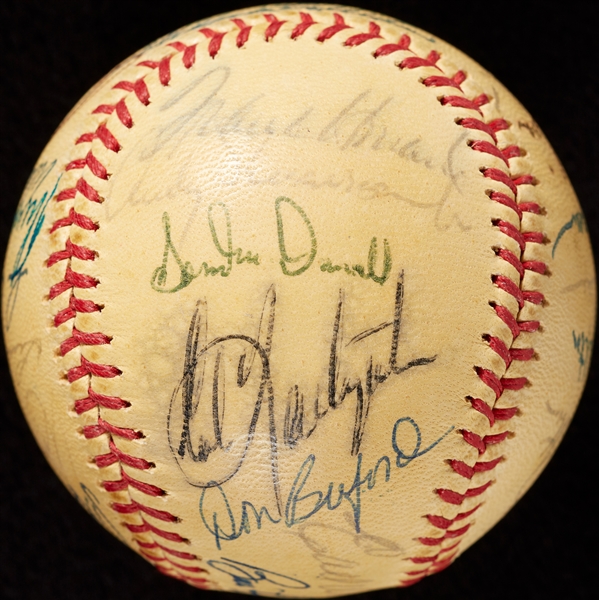 1971 American League All-Star Team-Signed Baseball with Thurman Munson (BAS)