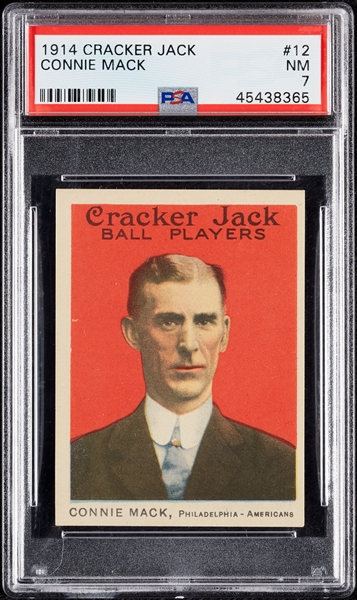 1914 Cracker Jack Connie Mack No. 12 PSA 7