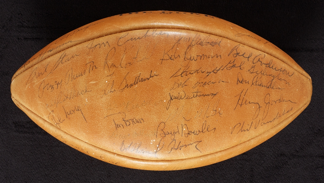 1966 Green Bay Packers Super Bowl II Team-Signed Football (46) (BAS)