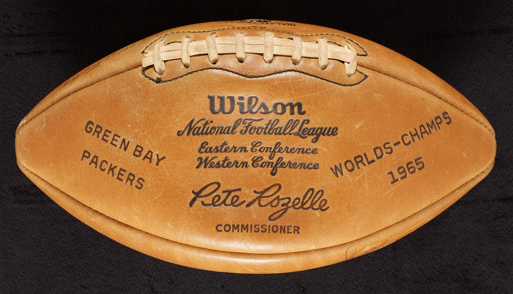 1966 Green Bay Packers Super Bowl II Team-Signed Football (46) (BAS)