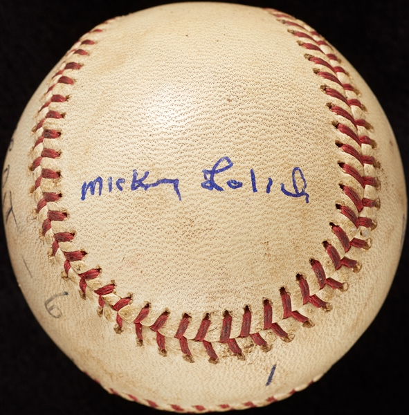 Mickey Lolich Career Win No. 24 Final Out Game-Used Baseball (4/12/1965) (BAS) (Lolich LOA)