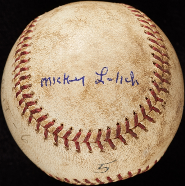 Mickey Lolich Career Win No. 28 Final Out Game-Used Baseball (5/15/1965) (BAS) (Lolich LOA)