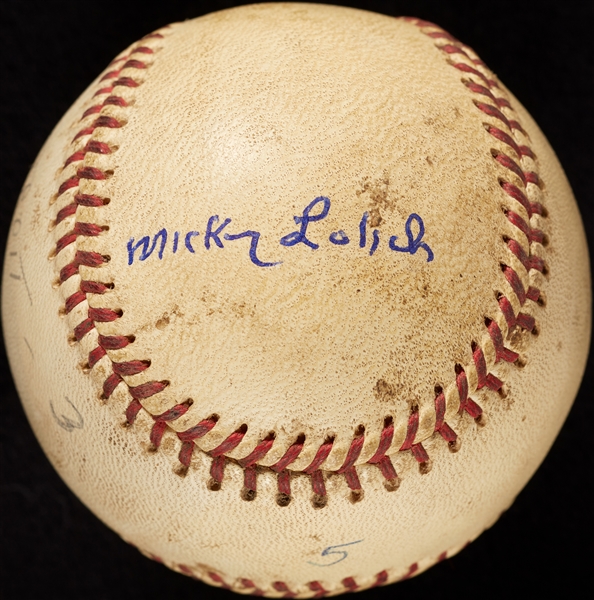 Mickey Lolich Career Win No. 43 Final Out Game-Used Baseball (5/22/1966) (BAS) (Lolich LOA)