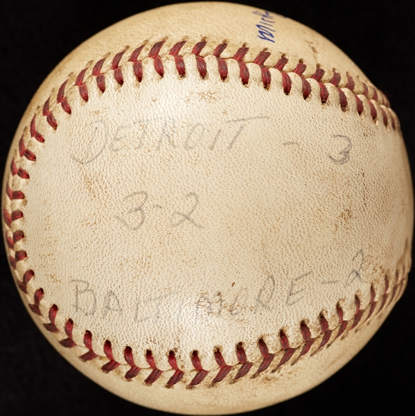 Mickey Lolich Career Win No. 43 Final Out Game-Used Baseball (5/22/1966) (BAS) (Lolich LOA)