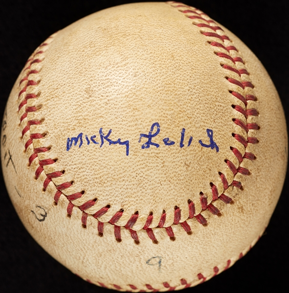 Mickey Lolich Career Win No. 47 Final Out Game-Used Baseball (7/26/1966) (BAS) (Lolich LOA)