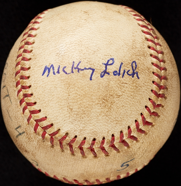Mickey Lolich Career Win No. 57 Final Out Game-Used Baseball (5/19/1967) (BAS) (Lolich LOA)