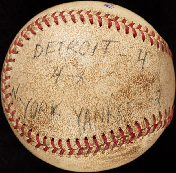 Mickey Lolich Career Win No. 57 Final Out Game-Used Baseball (5/19/1967) (BAS) (Lolich LOA)
