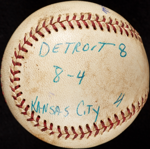 Mickey Lolich Career Win No. 61 Final Out Game-Used Baseball (9/4/1967) (BAS) (Lolich LOA)