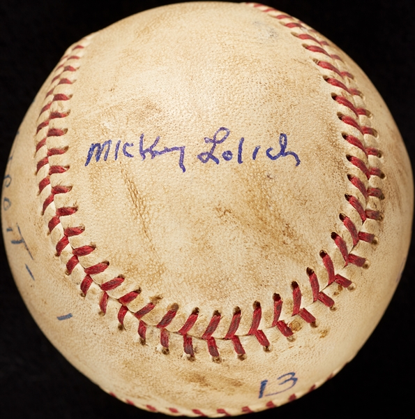 Mickey Lolich Career Win No. 65 Final Out Game-Used Baseball (9/25/1967) (BAS) (Lolich LOA)