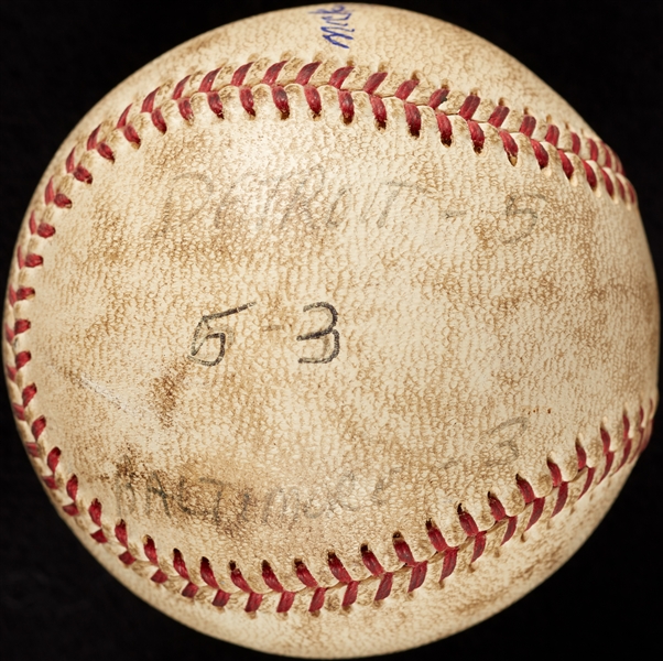 Mickey Lolich Career Win No. 83 Final Out Game-Used Baseball (9/24/1968) (BAS) (Lolich LOA)