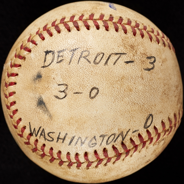 Mickey Lolich Career Win No. 96 Final Out Game-Used Baseball (7/16/1969) (BAS) (Lolich LOA)