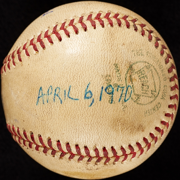 Mickey Lolich Career Win No. 103 Final Out Game-Used Baseball (4/6/1970) (BAS) (Lolich LOA)
