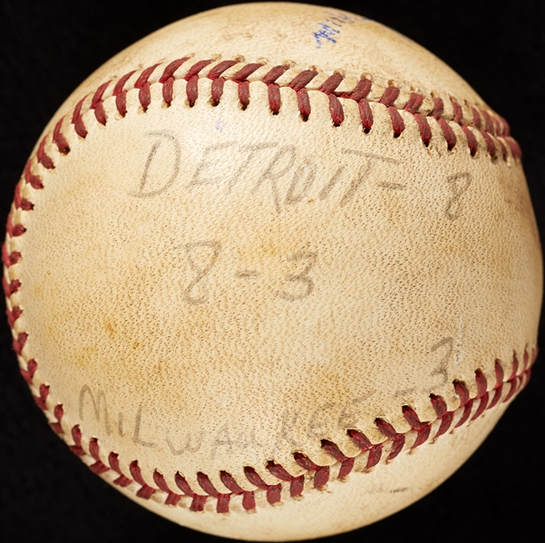 Mickey Lolich Career Win No. 125 Final Out Game-Used Baseball (6/8/1971) (BAS) (Lolich LOA)