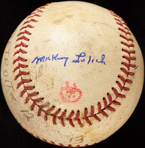 Mickey Lolich Career Win No. 129 Final Out Game-Used Baseball (7/6/1971) (BAS) (Lolich LOA)