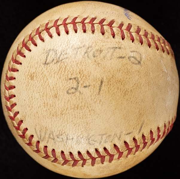 Mickey Lolich Career Win No. 133 Final Out Game-Used Baseball (8/4/1971) (BAS) (Lolich LOA)