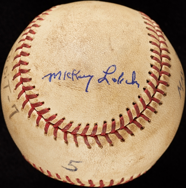 Mickey Lolich Career Win No. 146 Final Out Game-Used Baseball (5/7/1972) (BAS) (Lolich LOA)