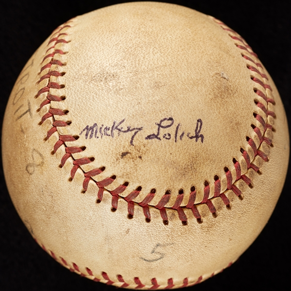 Mickey Lolich Career Win No. 168 Final Out Game-Used Baseball (6/3/1973) (BAS) (Lolich LOA)