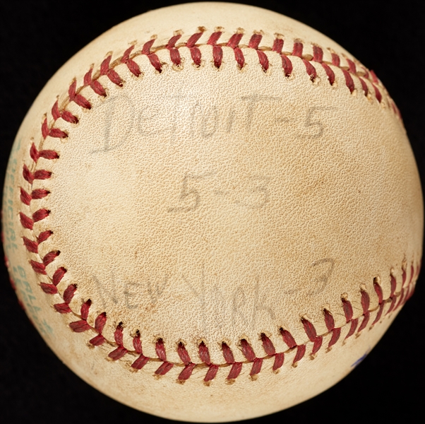 Mickey Lolich Career Win No. 196 Final Out Game-Used Baseball (4/10/1975) (BAS) (Lolich LOA)