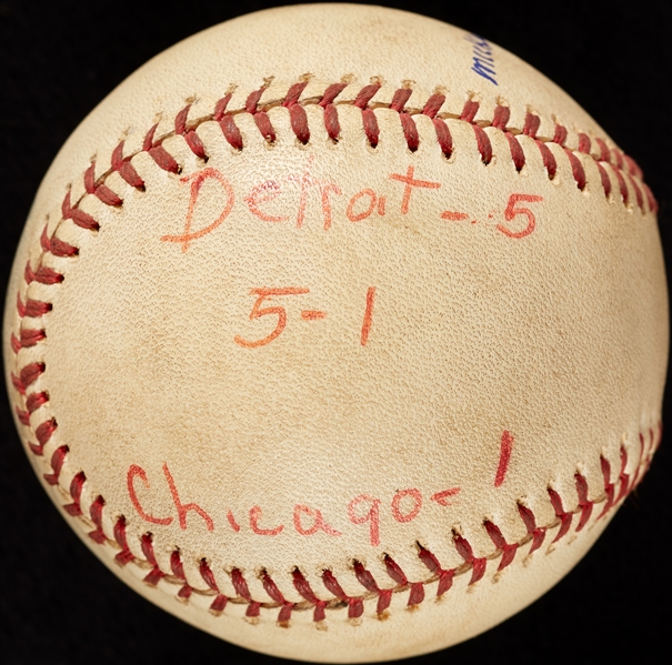Mickey Lolich Career Win No. 201 Final Out Game-Used Baseball (6/1/1975) (BAS) (Lolich LOA)