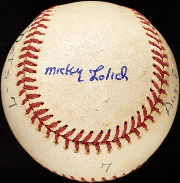 Mickey Lolich Career Win No. 214 Final Out Game-Used Baseball (8/8/1976) (BAS) (Lolich LOA)