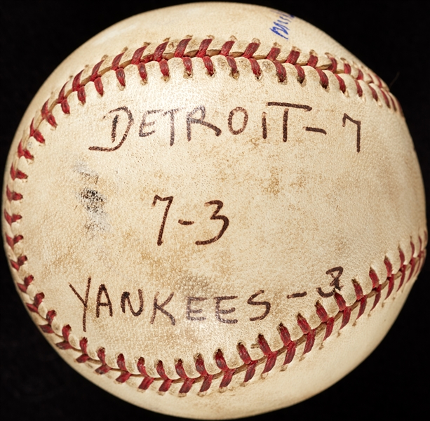 Mickey Lolich Career Save No. 1 Final Out Game-Used Baseball (5/14/1964) (BAS) (Lolich LOA)