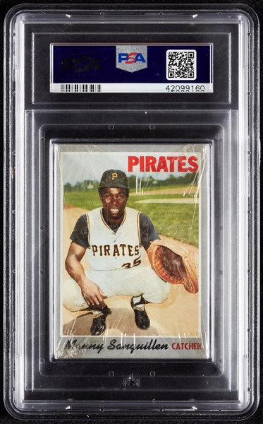 1970 Topps Baseball 2nd Series Cello Pack - Pirates Rookies Top (Graded PSA 9)
