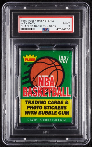 1987 Fleer Basketball Wax Pack - Charles Barkley Back (Graded PSA 9)