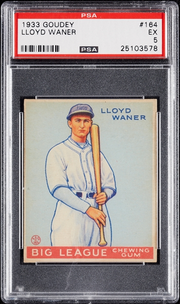 1933 Goudey Lloyd Waner No. 164 PSA 5