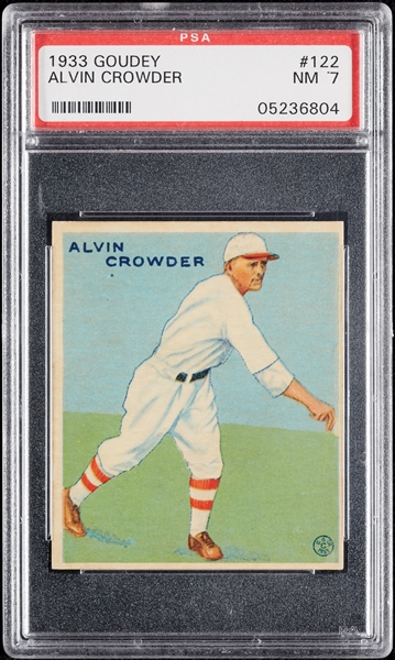 1933 Goudey Alvin Crowder No. 122 PSA 7