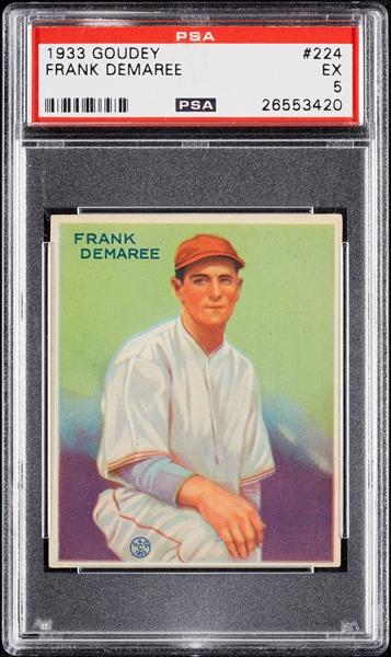 1933 Goudey Frank Demeree No. 224 PSA 5