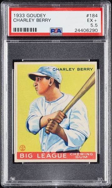 1933 Goudey Charley Berry No. 184 PSA 5.5
