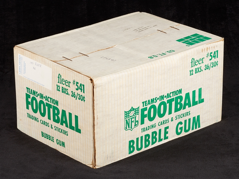 1981 Fleer Football Unopened Wax Case (12/36)