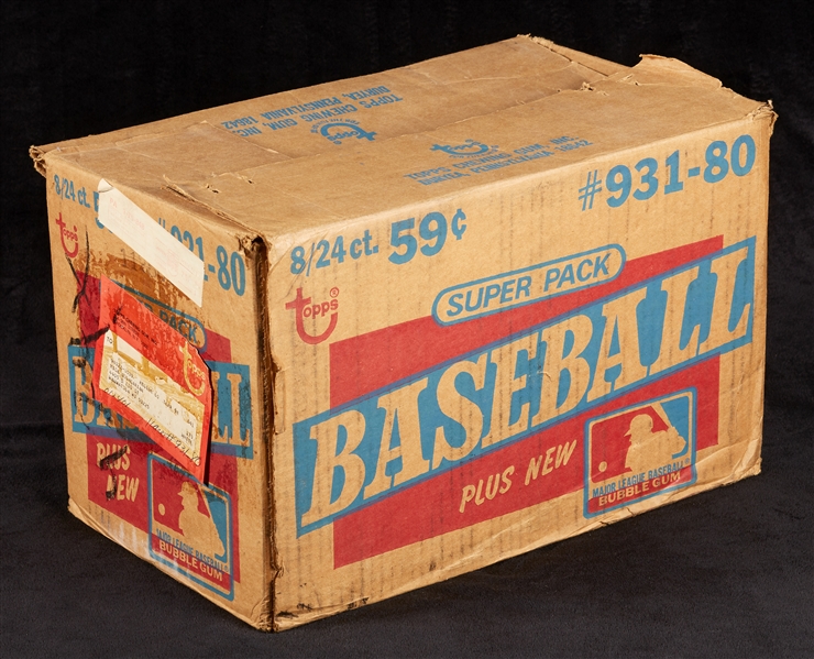 1980 Topps Baseball Super Cello Box Empty Case