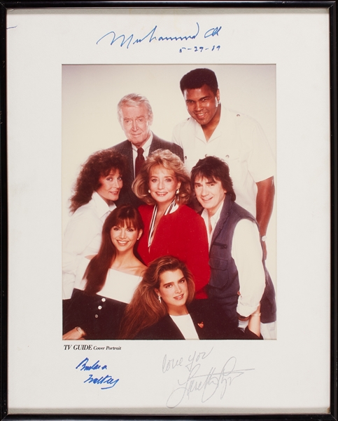 Muhammad Ali, Barbara Walters & Loretta Lynn Signed Custom Framed Photo 5-29-89 (BAS)