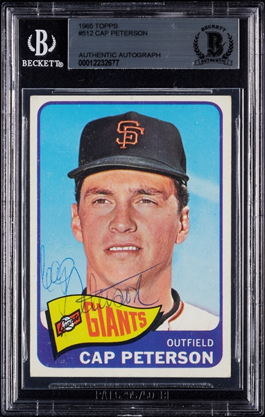 Cap Peterson Signed 1965 Topps No. 512 (BAS)