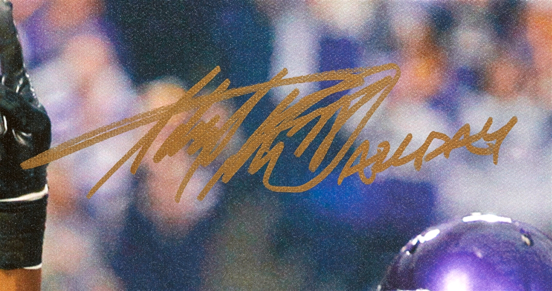 Adrian Peterson Signed Canvas Print Inscribed All Day (BAS)