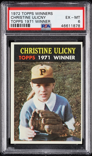 1972 Topps 1971 Winners Christine Ulicny PSA 6