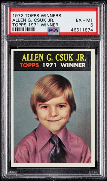 1972 Topps 1971 Winners Allen G. Csuk PSA 6