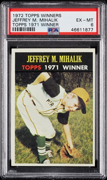 1972 Topps 1971 Winners Jeffrey M. Mihalik PSA 6