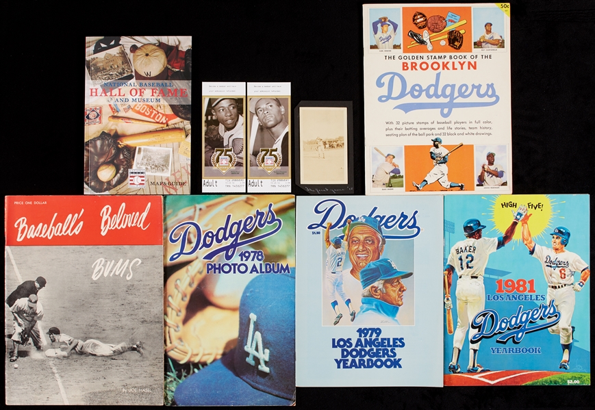 1947-81 Mostly Dodgers Memorabilia, Programs, Yearbooks (18)