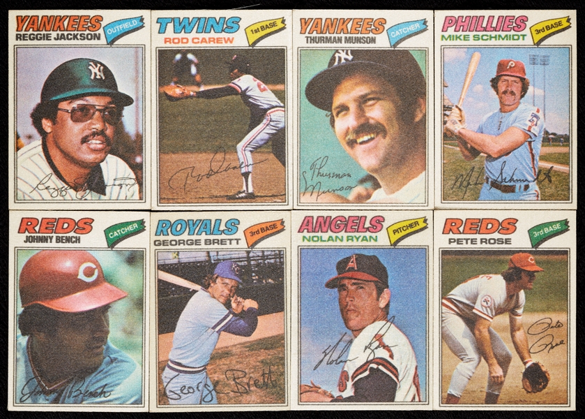 1977 Topps Baseball Cloth Sticker Set With Extras (90)