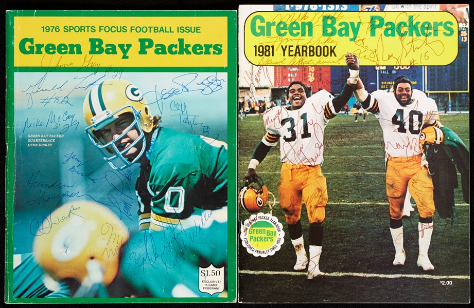 1976 & 1981 Green Bay Packers Multi-Signed Yearbooks (2)