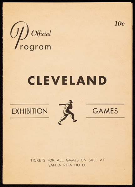 1951 Cleveland Indians Multi-Signed Exhibition Program (21)