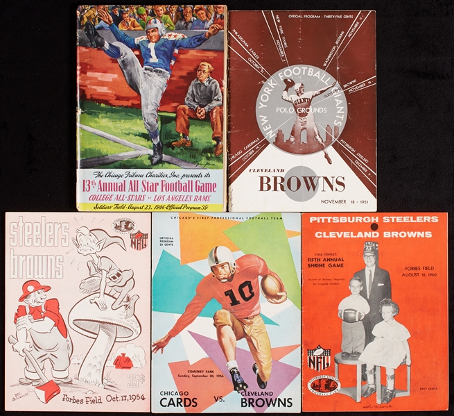 Vintage Cleveland Browns Programs Group (5)