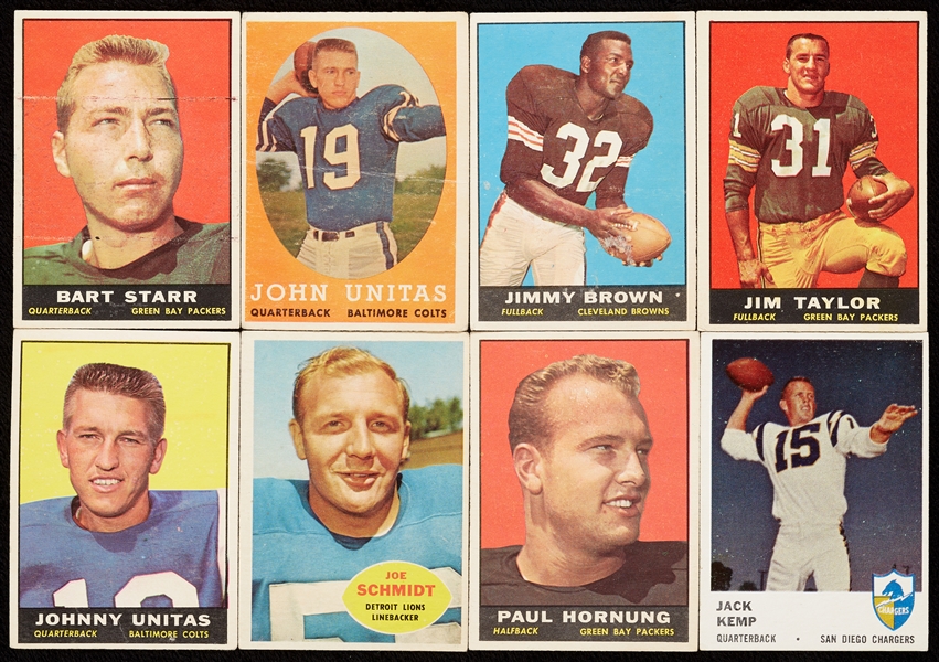 1958-62 Topps and Fleer Football Group With 30 HOFers (147)