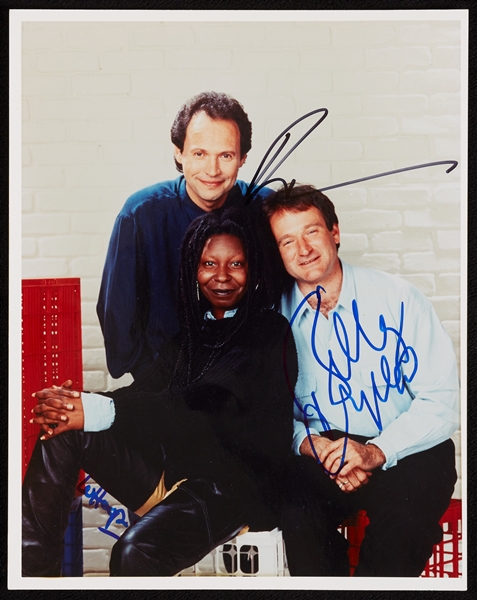 Robin Williams, Whoopi Goldberg & Billy Crystal Signed 8x10 Photo (BAS)