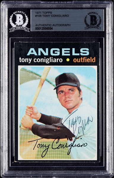 Tony Conigliaro Signed 1971 Topps No. 105 (BAS)