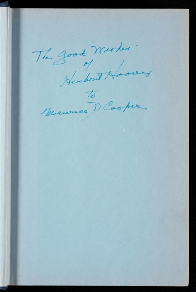 Herbert Hoover Signed The Memoirs of Herbert Hoover Book (BAS)
