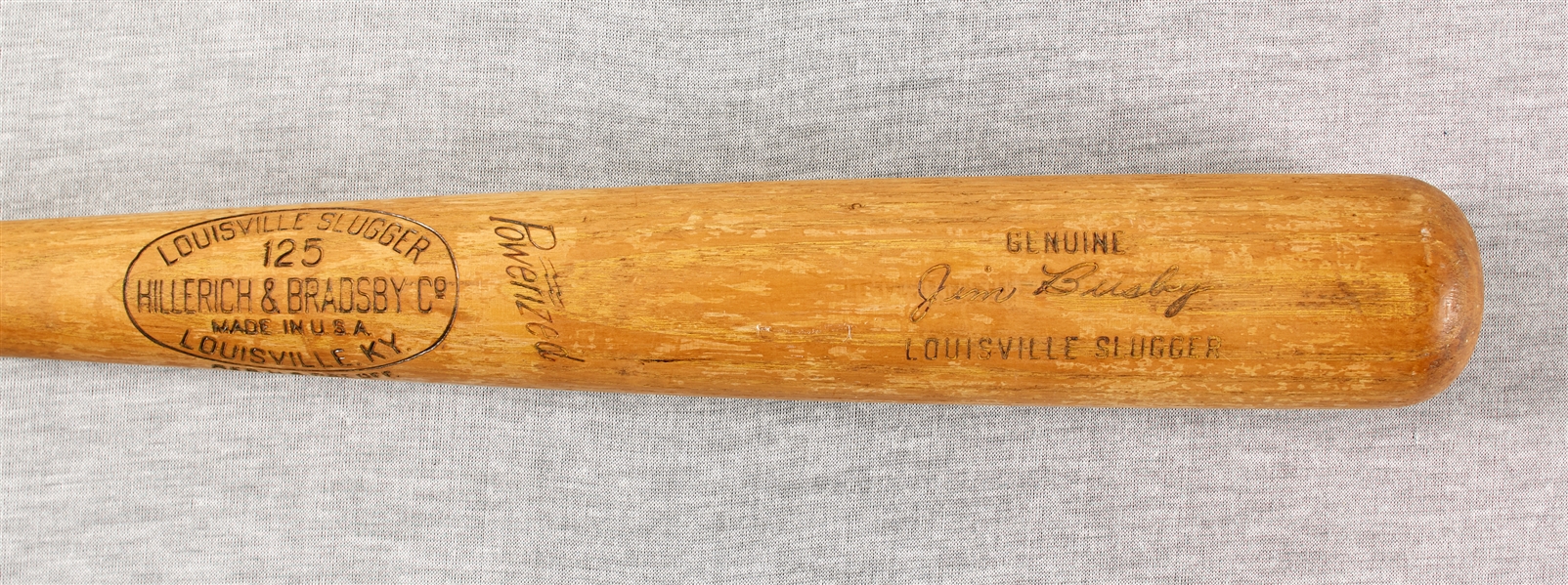 Jim Busby 1950s Game-Used Louisville Slugger Bat