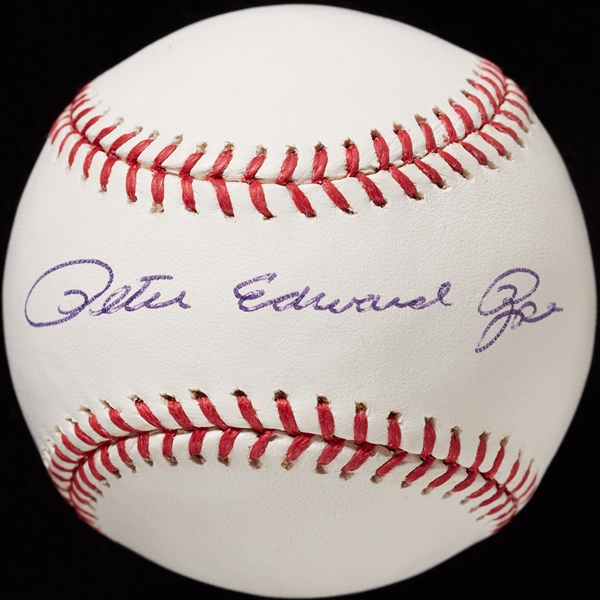 Pete Edward Rose Single-Signed Full Name OML Baseball (PSA/DNA)